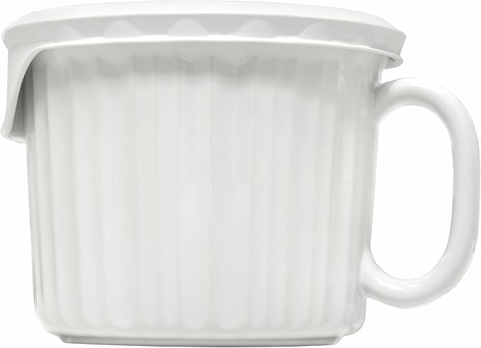 CorningWare 2-Pack 20oz Ceramic Meal Mugs with BPA-Free Vented Lids, French White - Image 2