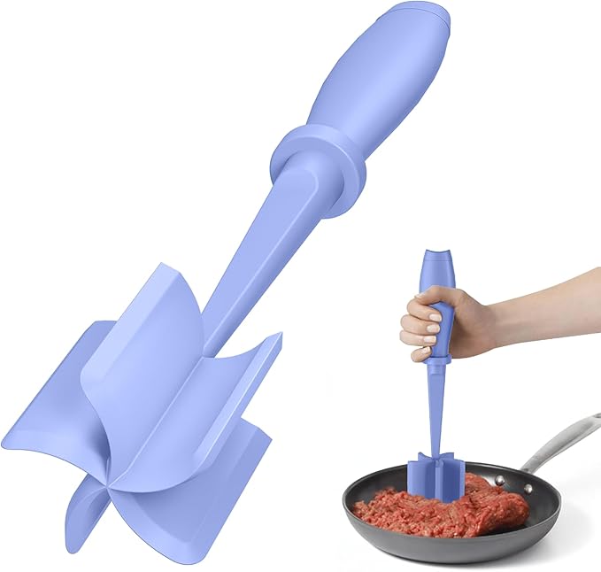 Meat Chopper, Hamburger Grinder, Premium Heat Resistant Smasher for Ground Beef, Burger Grinder Nylon Potato Mix Tool-Purple by PGYARD