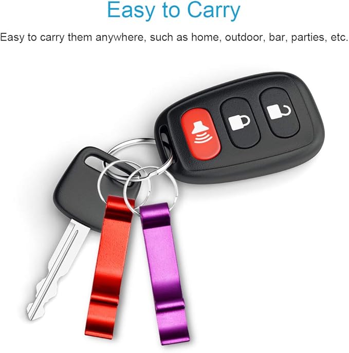Mcyye 6PCS Colorful Mcyye Beer Bottle Openers, Premium Metal Keychain Bottle Opener, Beverage Bottle Opener for Men, Women, Small and Practical, Easy to Carry, Open the Lids of Beer Bottle Easily - Image 4