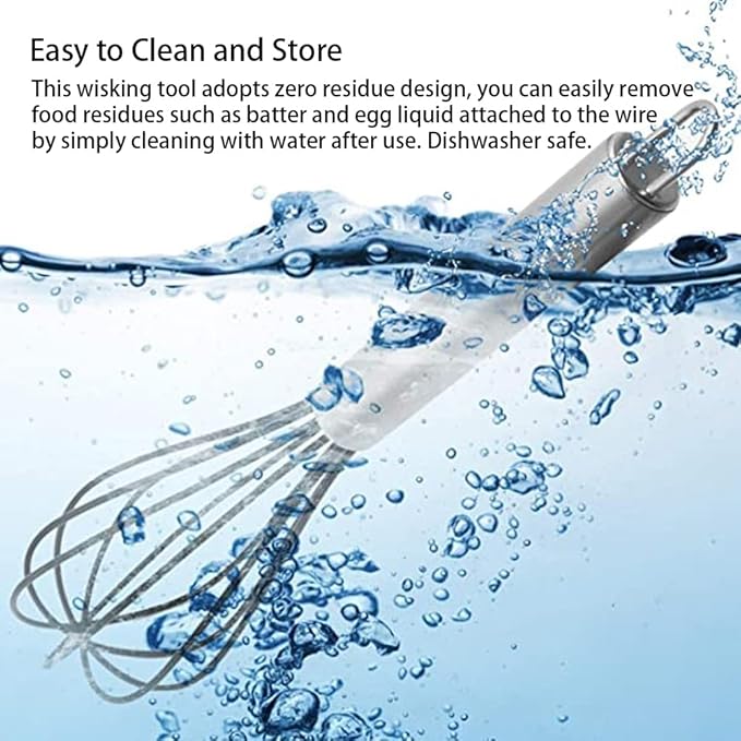 Silicone Whisk set of 3, 8+10+12in Kitchen Balloon Wire Whisks, Hand Egg Mixer Beater for Cooking