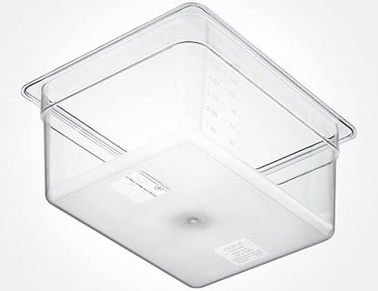 CURTA 6-Pack 1/2 Size 6" Deep NSF Polycarbonate Food Pans | Dishwasher & Freezer Safe Clear Container for Prep Tables, Buffet, Salad Bar, Commercial & Home Kitchen