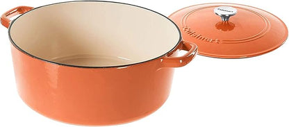 Cuisinart Chef's Classic Enameled Cast Iron Round Covered Casserole (Terracotta Orange, 7- Quart) - Image 2