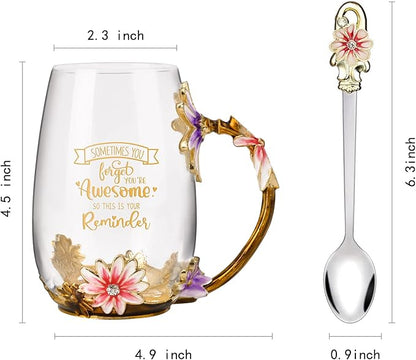 OEAGO Birthday Gifts for Women Mom Plastic Tea Cup Mothers Valentines Day Gifts for Her from Daughter Son Unique Inspirational Friendship Ideas for Female Coworker - Image 2