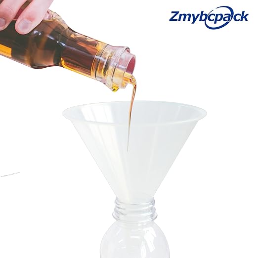 8 Pack Multi-Purpose Plastic Funnels with Long Reaching Spout (4.7”) for Water Bottle, Easy and Smooth Content Transfer by ZMYBCPACK - Image 3