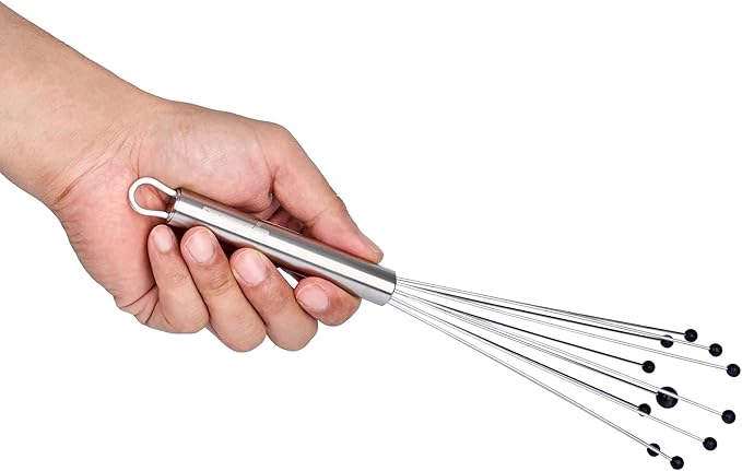 Restaurantware 10.5 in Stainless Steel Ball Whisk with Silicone Tips - German Standard Sauce & Gravy Whisk, Non-Scratch, Dishwasher Safe - Non-Stick Safe Silicone Ball Whisk for Baking - Image 11