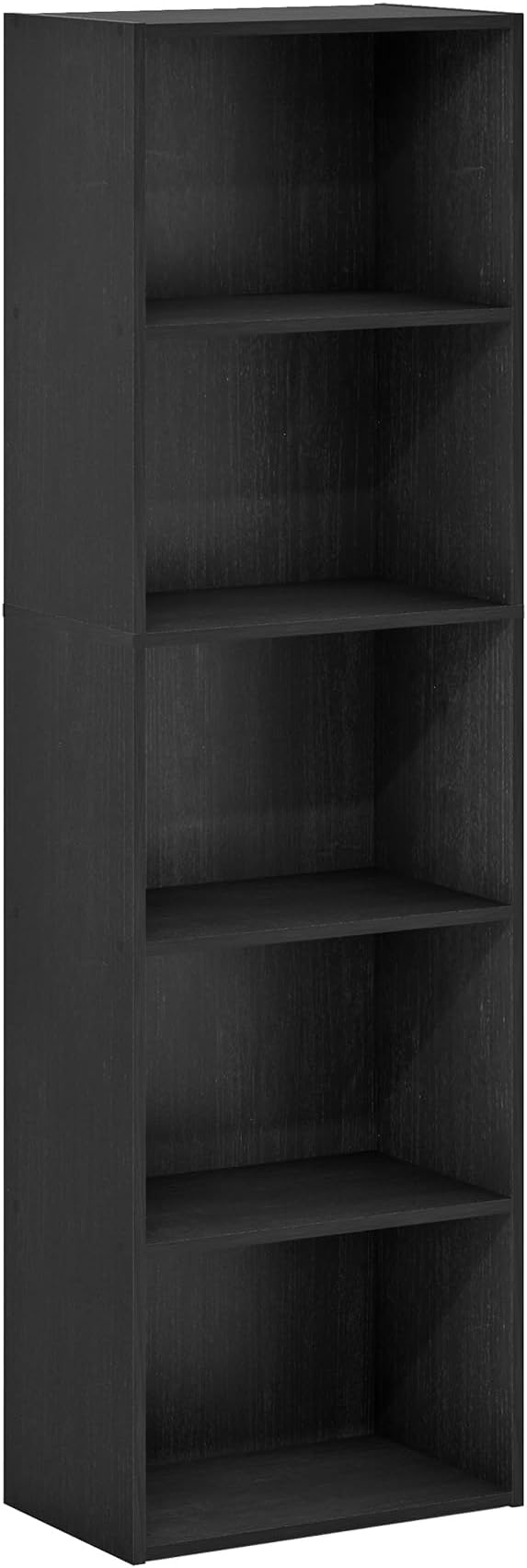 Furinno LUDER Book Shelf, 5-Tier Bookshelf, Bookcase with Open Shelves, 9.4 x 15.8 x 52, Easy Assembly, for Living Room, Bedroom, Home Office, Blackwood - Image 6
