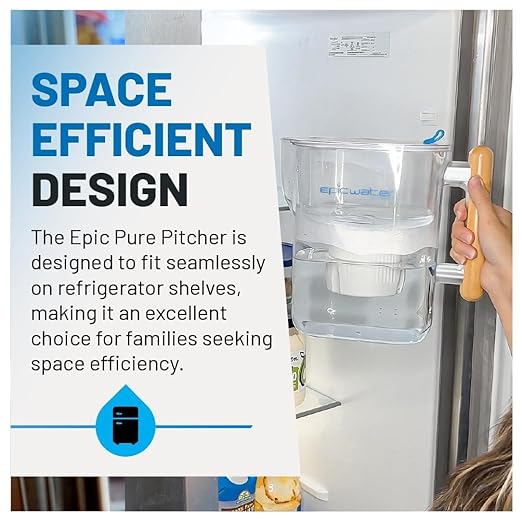 Epic Water Filters Pure Filter Pitchers for Drinking Water, 10 Cup 150 Gallon Filter, Tritan BPA Free, Removes Fluoride, Chlorine, Lead, Forever Chemicals (White & Bamboo) - Image 6