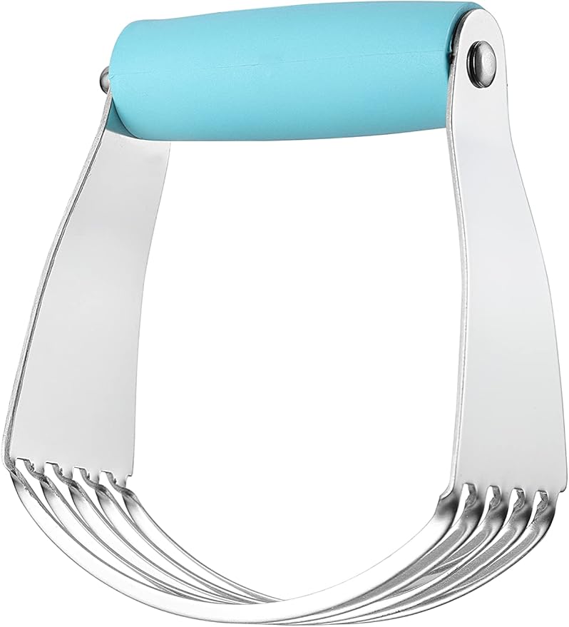 Spring Chef Dough Blender, Top Professional Pastry Cutter, Heavy Duty Baking Tool with Stainless Steel Blades, Medium Size, Aqua Sky - Image 9