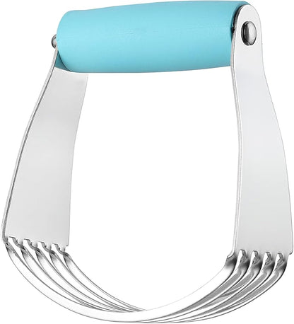 Spring Chef Dough Blender, Top Professional Pastry Cutter, Heavy Duty Baking Tool with Stainless Steel Blades, Medium Size, Aqua Sky - Image 9