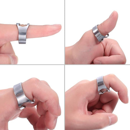 Boao 10 Pieces Bottle Opener Ring stainless Steel Beer Finger Bottle Opener Colorful for Party Present Supplies(Black,Silver,Red, Yellow, Blue) - Image 4