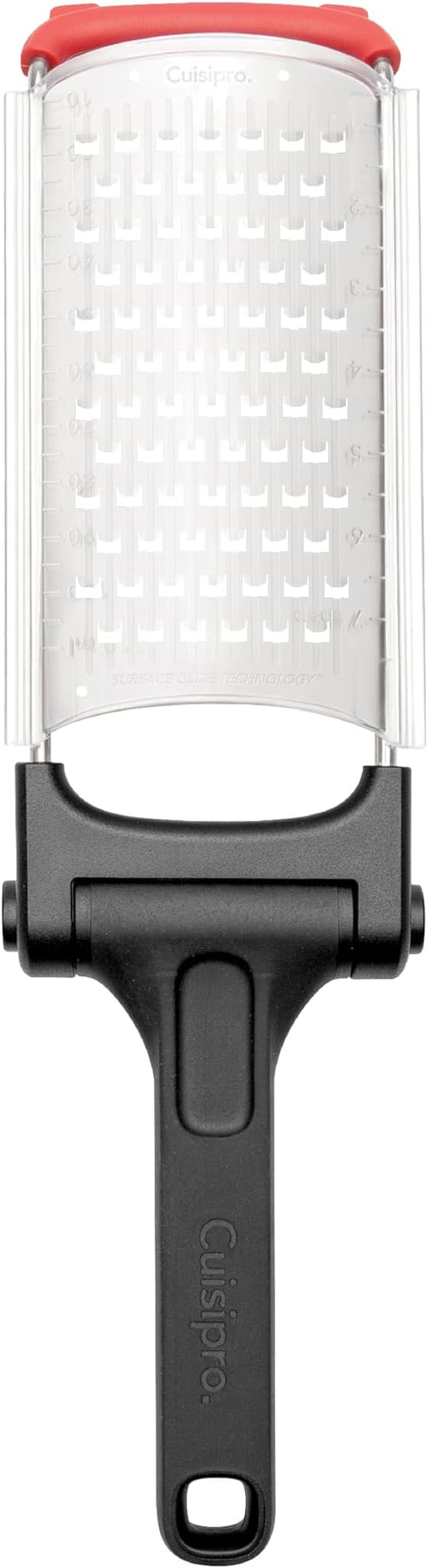 CUISIPRO Surface Glide Technology Stainless Steel Folding Handle Grater, Coarse