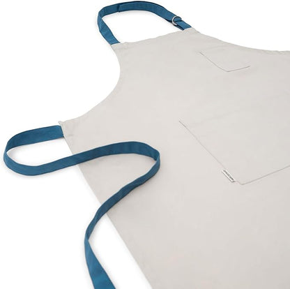 Cotton Canvas Apron for Women & Men – Adjustable Neck Strap & Waist Ties with Pockets