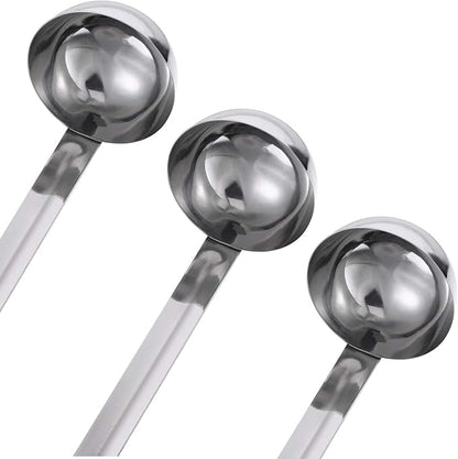 meekoo Stainless Steel Ladle Soup Handle Ladle with Pouring Rim for Kitchen Cooking Soup Sauce - Image 2