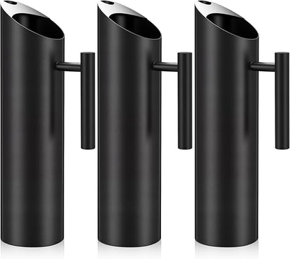 Funnymoom 3 Pack 70oz/2l Stainless Steel Water Pitcher Modern Metal Pitcher with Ice Guard Silver Carafe Drink with Handle or Iced Hot Drink Tea Juice Coffee Beer by Funnymoom