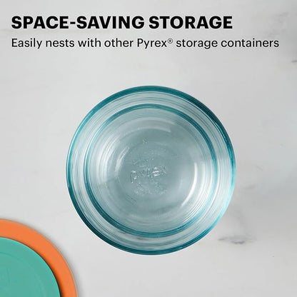 Pyrex Simply Store (8-Pack) Small Glass Food Storage Containers Set, (1 & 2 Cup) Meal Prep Containers With Plastic BPA-Free Lids, Dishwasher & Microwave Safe - Image 3