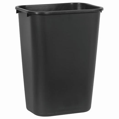 Rubbermaid Commercial Wastebasket Trash Container, 41QT/10.25 GAL, Plastic, Black, Stackable Trash Can for Bedroom/Bathroom/Office, Fits Under Desk/Sink/Cabinet by RubbermaidCommercialProducts