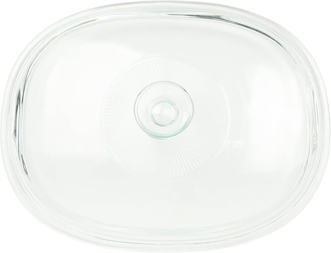 CorningWare FS2 2.5qt/2.35L Oval French White Casserole Dish & DC1.5C 1-1.75L Fluted Oval Glass Lid