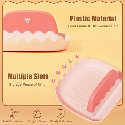 2 Pack Lid and Spoon Rest for Kitchen Counter, Cooking Ladle/Spatula/Spoon Holder for Stove Top, Utensil Rest with Pot Lid Holder for Countertop, Kitchen Gadget Rack, Christmas Cooking Accessories - Image 3