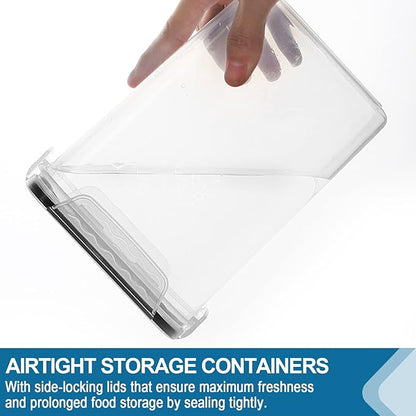 VERONES Large Tall Airtight Food Storage Containers, 10 PACK Plastic Airtight Kitchen & Pantry Organization, Ideal for Flour & Sugar Plastic Canisters with Labels - Image 4