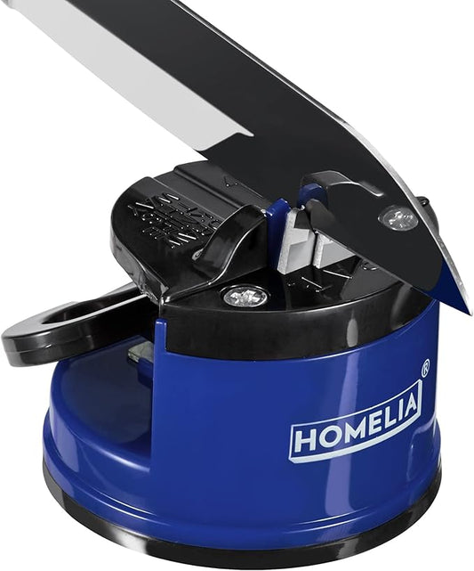 Knife Sharpeners for Kitchen Knives - Pocket Knife Sharpener Tool - Cuchillos para cocina - Kitchen Knife Sharpener with suction cup - Blade Sharpener - Small Knife Sharpening Kit by HOMELIA