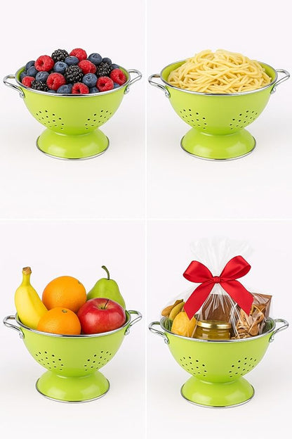 Calypso Basics by Reston Lloyd Powder Coated Enameled Colander, 1.5 Quart, Black