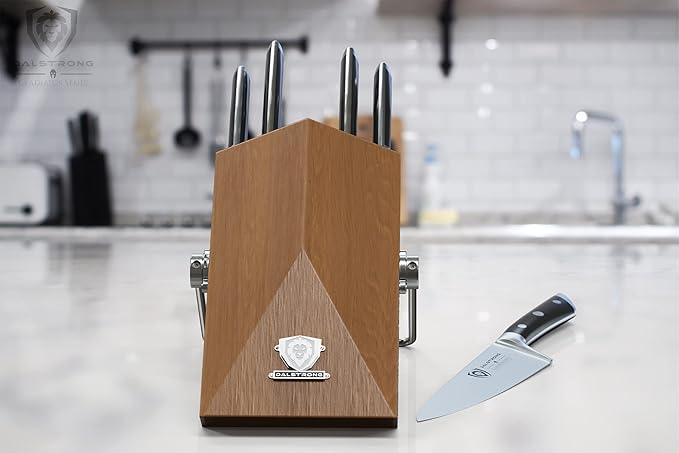 Dalstrong Knife Block Set - 5 Piece - Gladiator Series - with Modular, Multi-Level Block - German High Carbon Steel - Premium ABS Black Handles - NSF Certified - Image 9