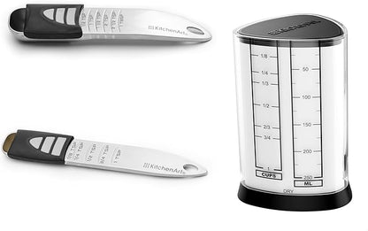 KitchenArt Pro Adjustable Measuring Set, Includes Adjustable Tablespoon, Teaspoon, and 1 Cup Measuring Cup by KitchenArt