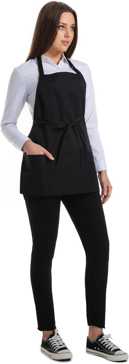 Syntus Chef Apron for Men Women Kitchen Cooking Apron with Pockets, Adjustable Bib Aprons Stain Resistant