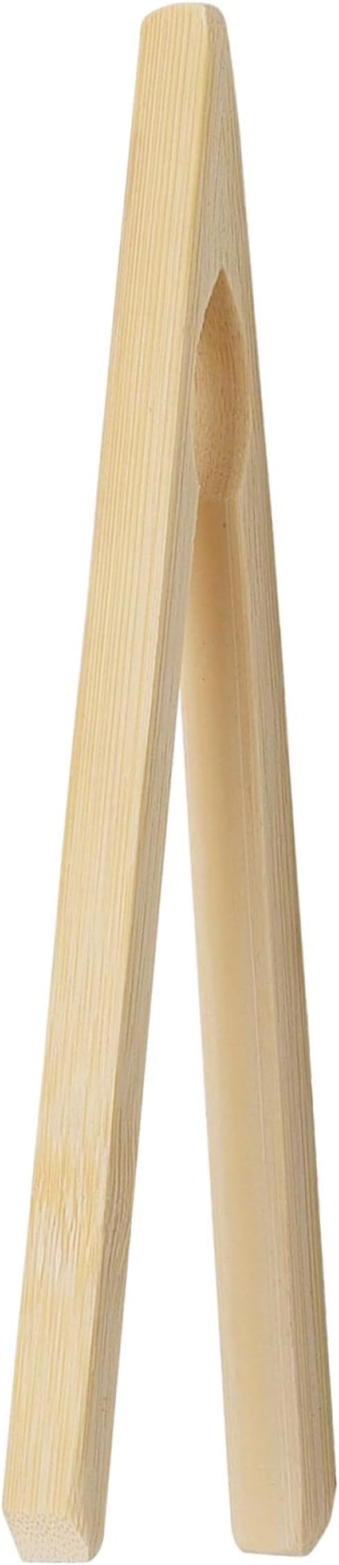 HIC Kitchen Toast Tongs, Natural Bamboo, 6.5-Inches