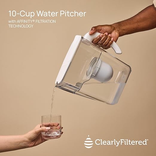 Clearly Filtered No.1 Filtered Water Pitcher/Updated Model/Targets 365+ Contaminants e.g. Fluoride Chlorine PFAS Microplastics Lead Arsenic BPA/BPS Free (Pitcher Includes 1 Filter) - Image 2