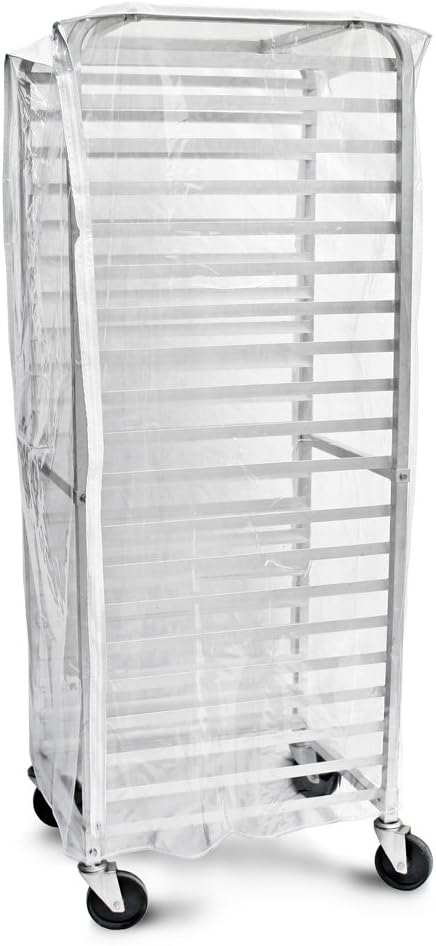New Star Foodservice 36565 Commercial-Grade Sheet Pan/Bun Pan Rack Cover, Plastic, 20-Tier, 28" L x 23" W x 61" H, Clear - Image 2