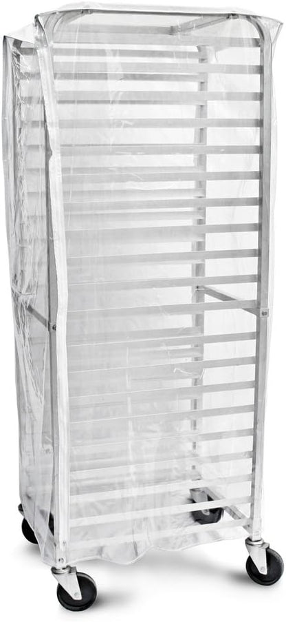 New Star Foodservice 36565 Commercial-Grade Sheet Pan/Bun Pan Rack Cover, Plastic, 20-Tier, 28" L x 23" W x 61" H, Clear - Image 2