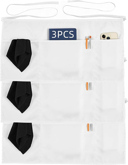 Xeoxarel Aprons with 4 Pockets (Available in 3 Pack / 7 Pack) 23.5'' X 11.5'' by XeoxarelWomensvests