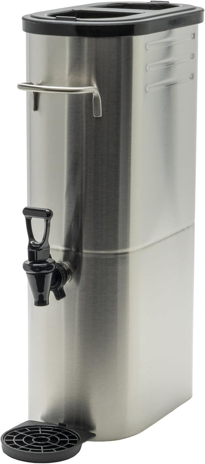 Winco 3gal Slim Iced Tea Dispenser, S/S