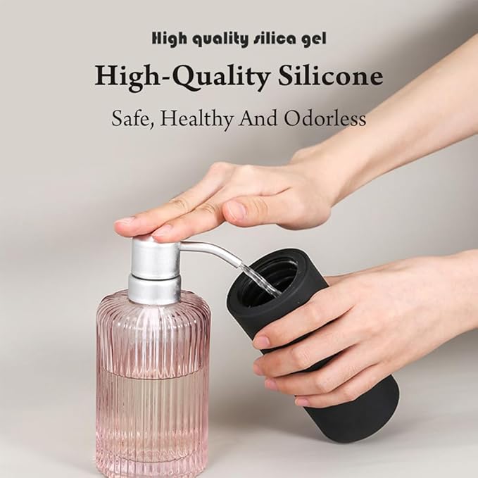 Soap Dispenser Dish Soap Silicone Dispenser Liquid Dish Soap Dispenser Squeeze Bottle Dish Washing Liquid Dispenser Refillable Leakproof Silicone Divided Bottle for Lotion Hand Wash