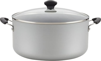 Farberware Cookware Nonstick Stockpot with Lid, 10.5 Quart, Silver by Farberware