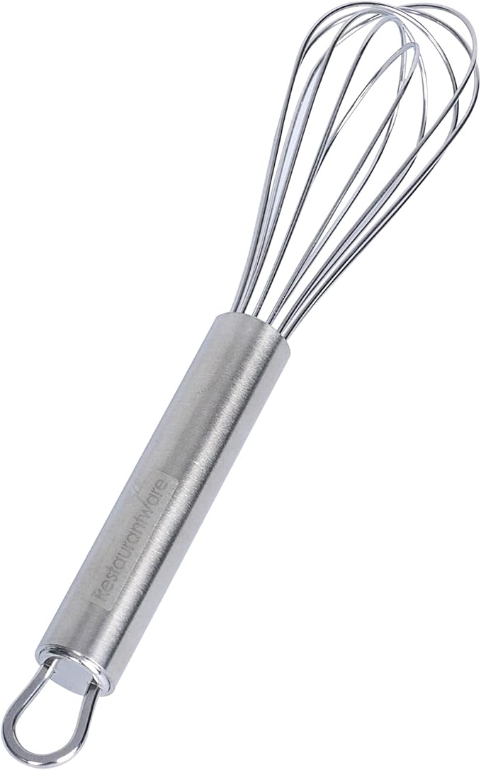 Restaurantware 7 in Stainless Steel Wire Whisk - German Standard Kitchen Balloon Whisk with Ergonomic Handle, Dishwasher Safe - Durable French Whisk for Cooking, Mixing Thick Batter and Sauce - Image 2