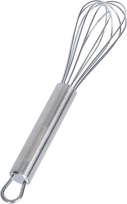 Restaurantware 7 in Stainless Steel Wire Whisk - German Standard Kitchen Balloon Whisk with Ergonomic Handle, Dishwasher Safe - Durable French Whisk for Cooking, Mixing Thick Batter and Sauce - Image 2