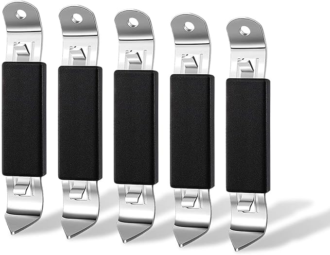 KTOJOY 5 Pack Magnetic Bottle Openers Stainless Steel Flat Bottle Opener, Solid and Beer Openers Small Bottle Opener Can Tapper with Magnet for Camping and Traveling by KTOJOY