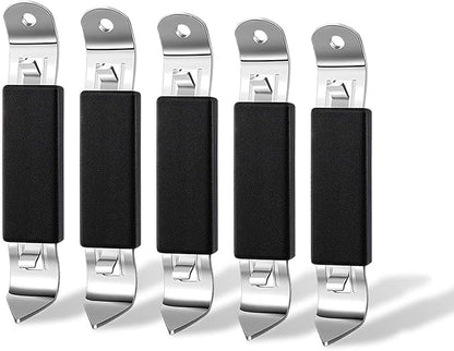 KTOJOY 5 Pack Magnetic Bottle Openers Stainless Steel Flat Bottle Opener, Solid and Beer Openers Small Bottle Opener Can Tapper with Magnet for Camping and Traveling by KTOJOY
