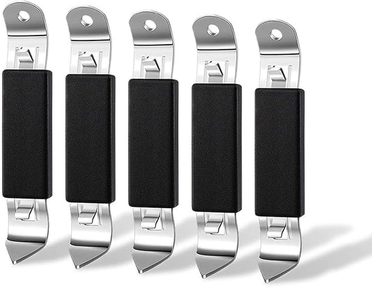 KTOJOY 5 Pack Magnetic Bottle Openers Stainless Steel Flat Bottle Opener, Solid and Beer Openers Small Bottle Opener Can Tapper with Magnet for Camping and Traveling by KTOJOY