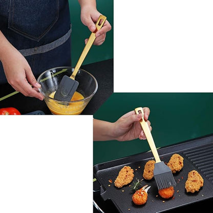 Gold Cooking Spoons, Berglander 6 Pieces Spatula Set Stainless Steel, Metal Spatula, Serving Spoon, Kitchen Tools Set Non-Stick And Heat Resistant, Dishwasher Safe, Easy to Clean (6 Packs) - Image 7