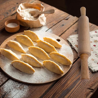 PRETYZOOM Wooden Rolling Pin 10.82In Dough Pastry Roller for Fondant Cake Noodle Baking Kitchen Supplies Small Size for Home and Professional Use