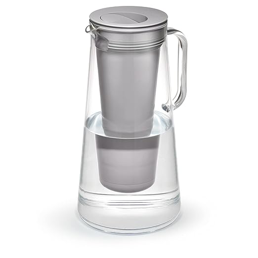 LifeStraw Home – Water Filter Pitcher, 10-Cup, Pebble, BPA Free Designed for Everyday Protection Against Bacteria, parasites, microplastics, Lead, Mercury, PFAS and a Variety of Chemicals by LifeStraw