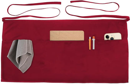 Xeoxarel Aprons with 4 Pockets (Available in 3 Pack / 7 Pack) 23.5'' X 11.5'' by XeoxarelWomensvests