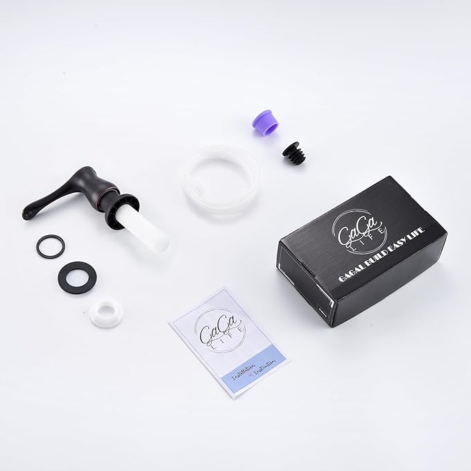 GAGALIFE Kitchen Sink Soap Dispenser Oil Rubbed Bronze, Under Sink Soap Dispenser with 40" Silicone Extension Tube Kit,Say Goodbye to Frequent Refills - Image 9