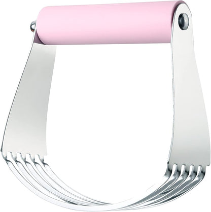 Spring Chef Large Dough Blender For Baking, Professional Dough Cutter Tool, Stainless Steel Puff Pastry Cutter Tool, Dishwasher Safe Pastry Blender for Easy Mixing - Pink Lemonade - Image 9