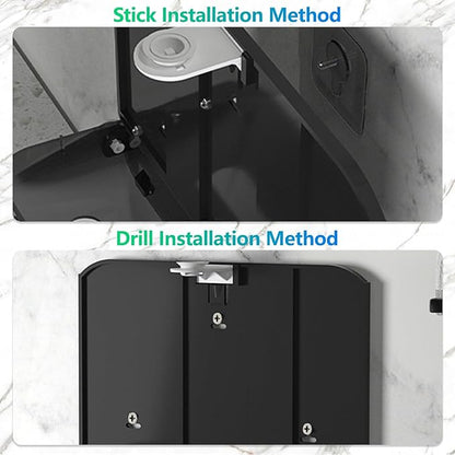 Trifold Hand Towel Dispenser for Bathroom - C Fold Paper Towel Dispenser Wall Mount with No-Hole Adhesive Installation, Compact 200 Sheets Large Capacity for Home, Apartment & RV - Image 4