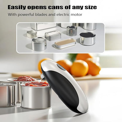 Electric Can Openers in 2026: Automatic Can Opener Electric with Rechargeable. The Can Opener Creates A Smooth Edge, Making It The Best Gift for Seniors And Kids. (White) - Image 2