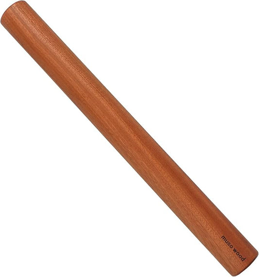 Muso Wood Sapele Wooden Dowel Rolling Pin for Baking,Tapered Roller for Fondant, Pie Crust, Cookie, Pastry (Dowel 17.5inch) by Musowood